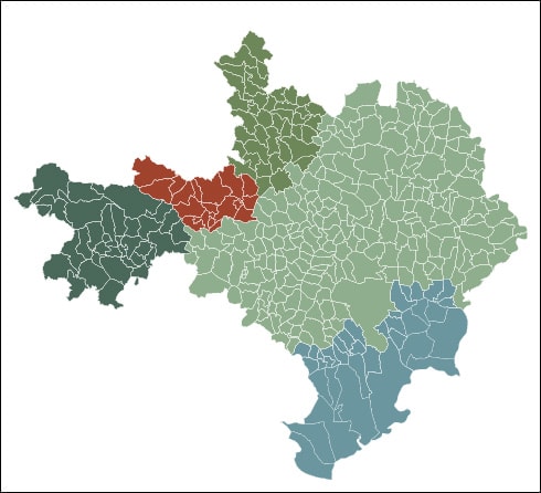 Carte secteurs syndicat